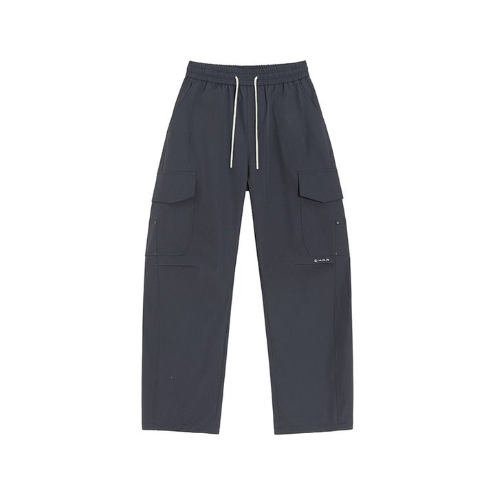 Herren Cargo-Freizeithose mit elastischem Bund, Kordelzug & aufgesetzten Klappentaschen Drune