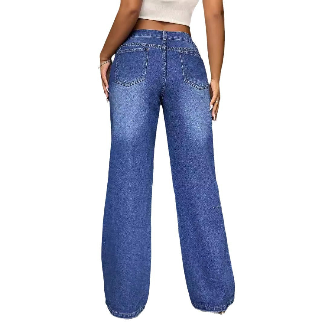 Damen Weite Jeanshose im lässigen Streetstyle Drune
