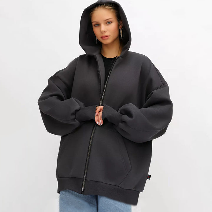 Damen Oversized Kapuzenjacke Drune
