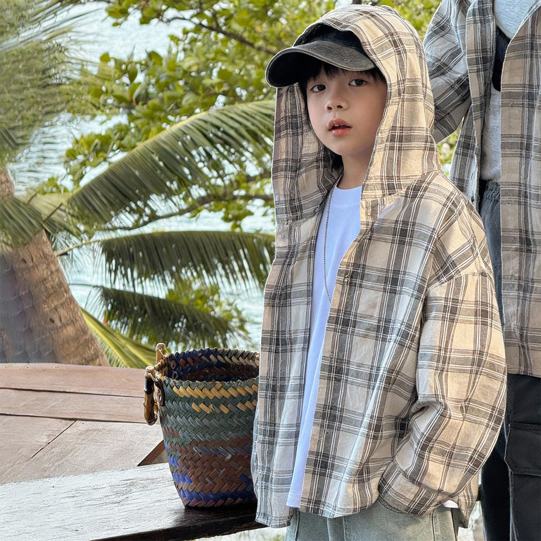 Unisex lässige karierten Hemdjacke Drune