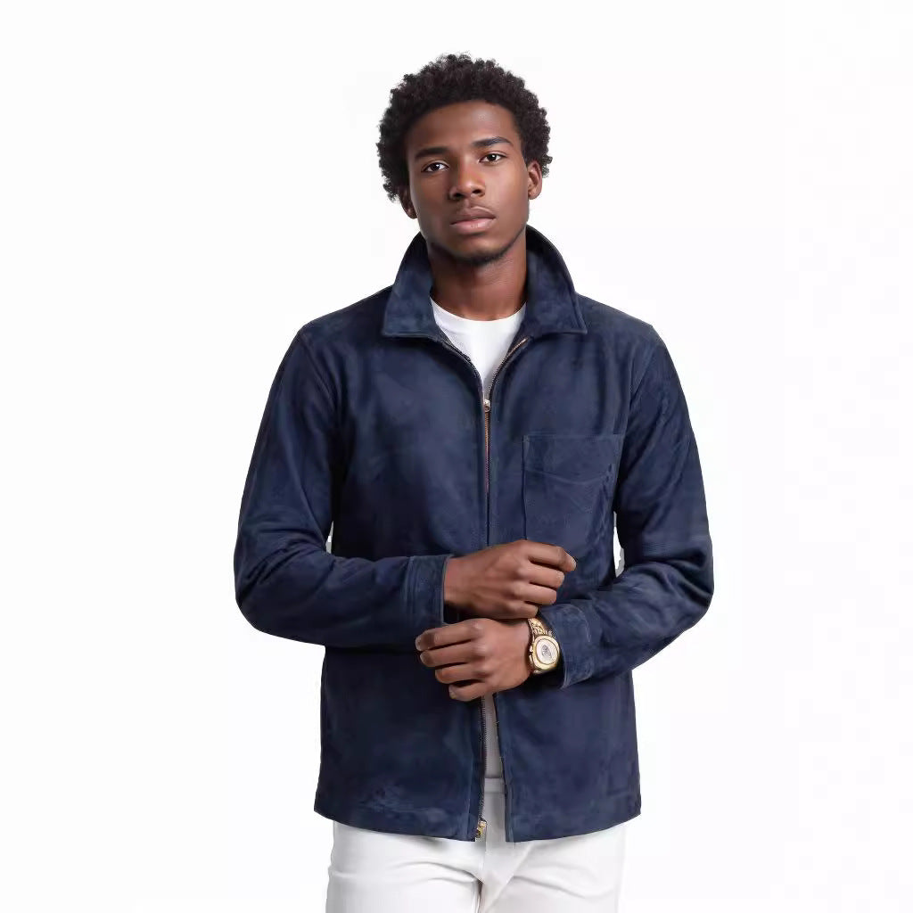 Herren Suede-Jacke im minimalistischen Design Drune