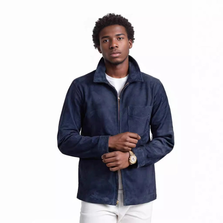 Herren Suede-Jacke im minimalistischen Design Drune