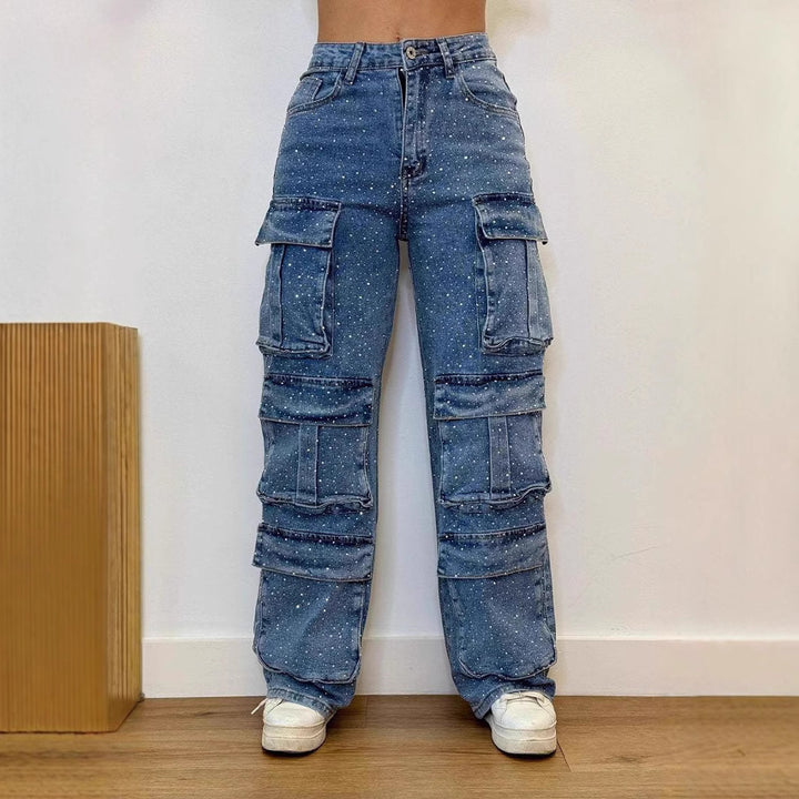 Damen Cargo-Hose mit trendigen Taschen und einem modernen Wasch-Effekt Drune