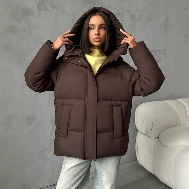 Damen Modische Oversized Daunenjacke