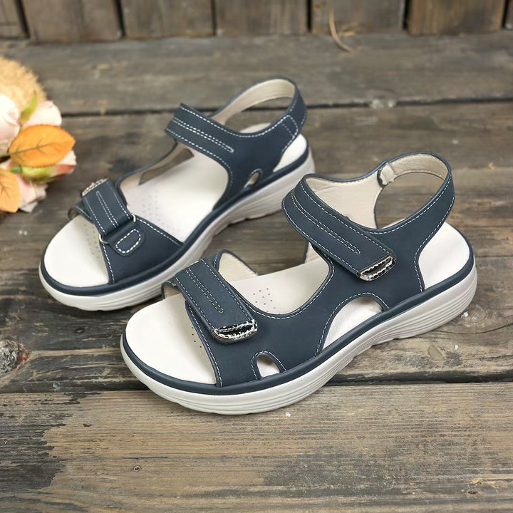 Damen Komfortable Riemensandalen mit verstellbarem Klettverschluss und ergonomischer Sohle Drune