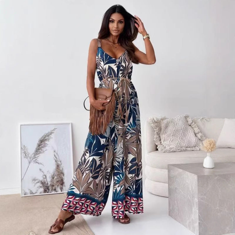 Damen Bohemian Weitbeiniger Bodysuit Drune