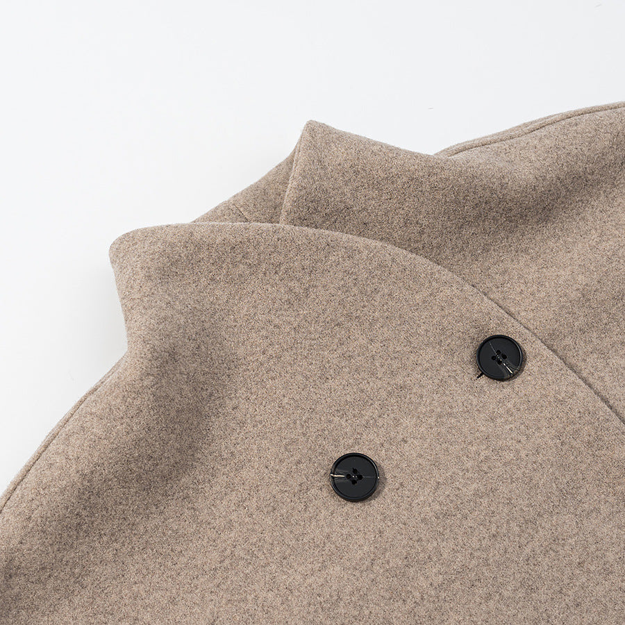 Damen modische doppelt geknöpfte Wolljacke Drune