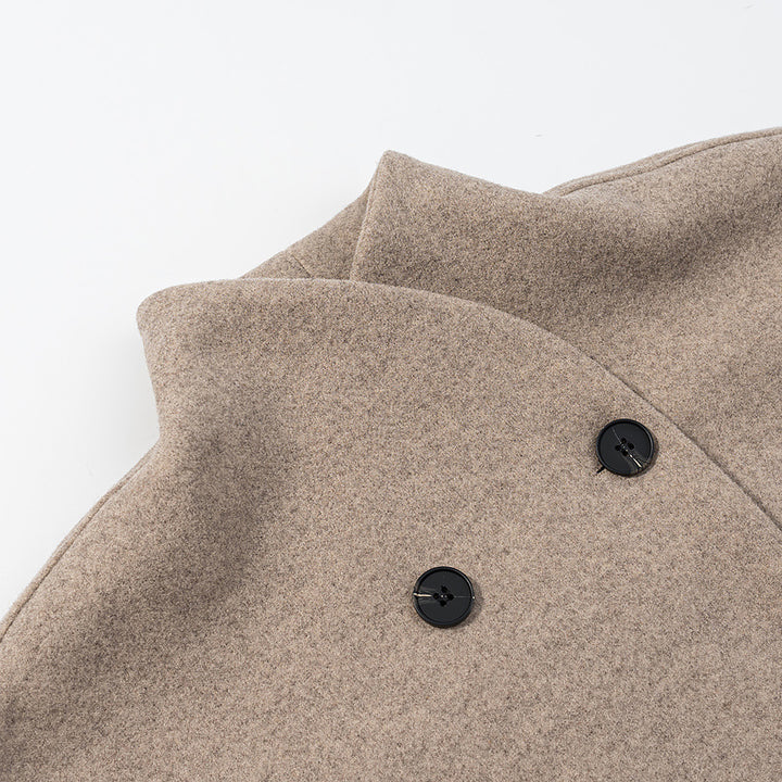 Damen modische doppelt geknöpfte Wolljacke Drune