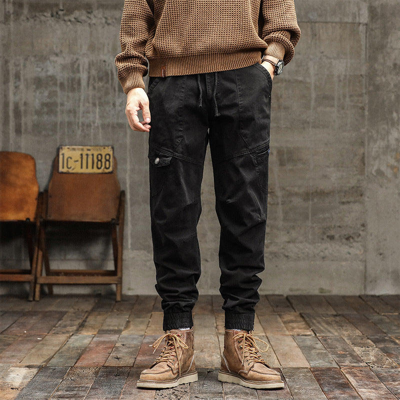 Herren Städtischer Tapered Funktions-Jogger mit elastischem Komfortbund, verstärkten Kniepartien und Knöchelreißverschluss Drune