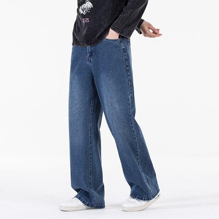 Damen Weite Baggy-Jeans mit hoher Taille, extra weitem Bein und Vintage-Waschung Drune