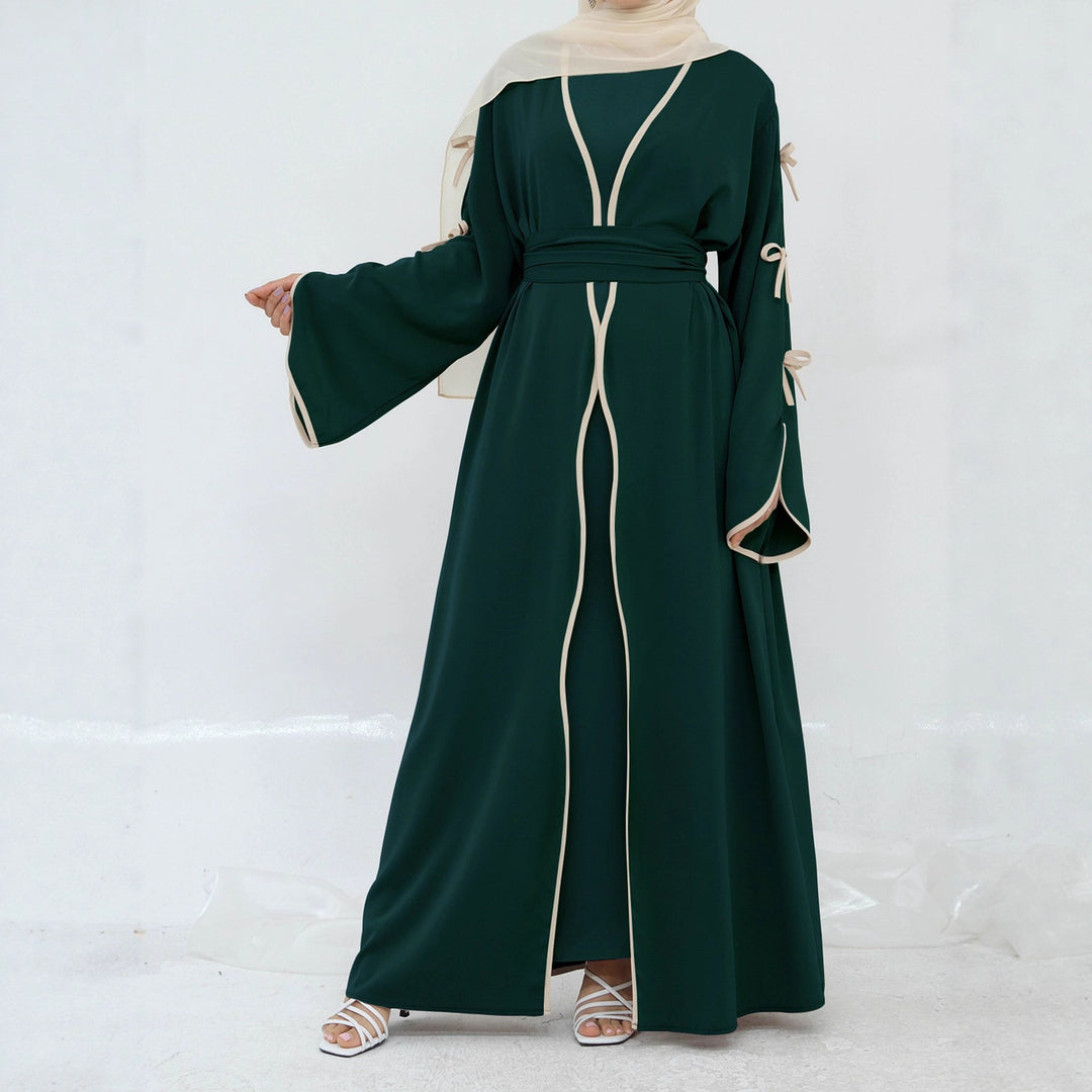 Damen Maxikleid mit eleganten Schleifendetails und fließendem Schnitt Drune