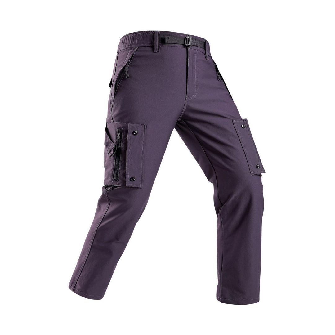 Herren Slim‑Tapered Cargo‑Hose mit Zipper‑Taschen, D‑Ring und Komfortbund Drune