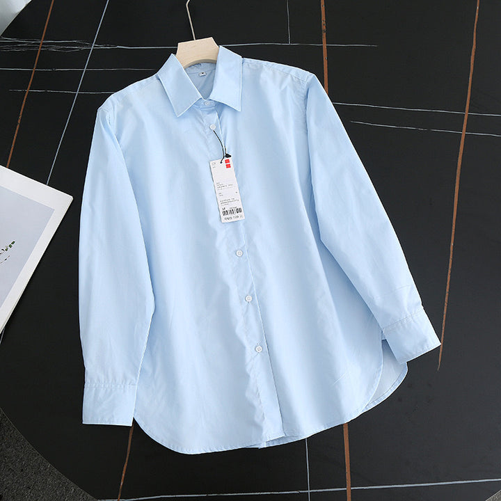 Damen Elegante und luftige Bluse mit modernem Kragen Drune