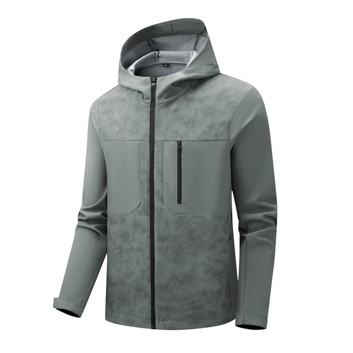 Herren Urbanes Softshell-Hybrid mit wasserabweisender Beschichtung, Kapuze und Brust-Reißverschluss Drune
