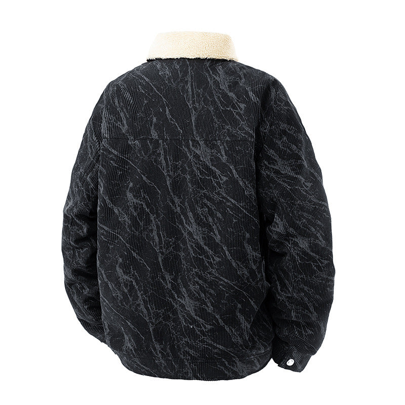 Herren stilvolle Cordjacke mit Teddyfutter Drune