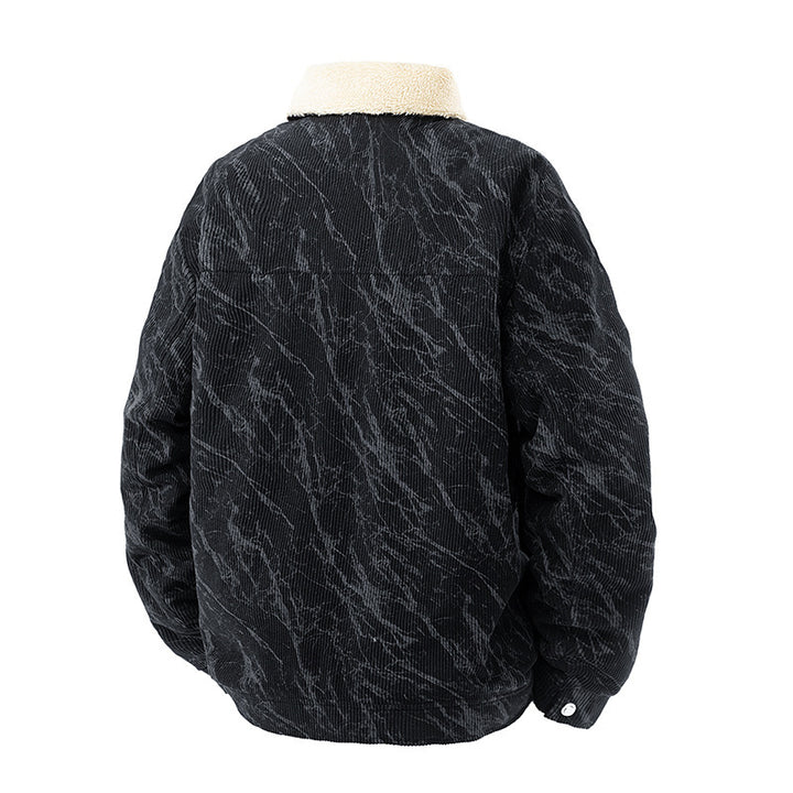 Herren stilvolle Cordjacke mit Teddyfutter Drune