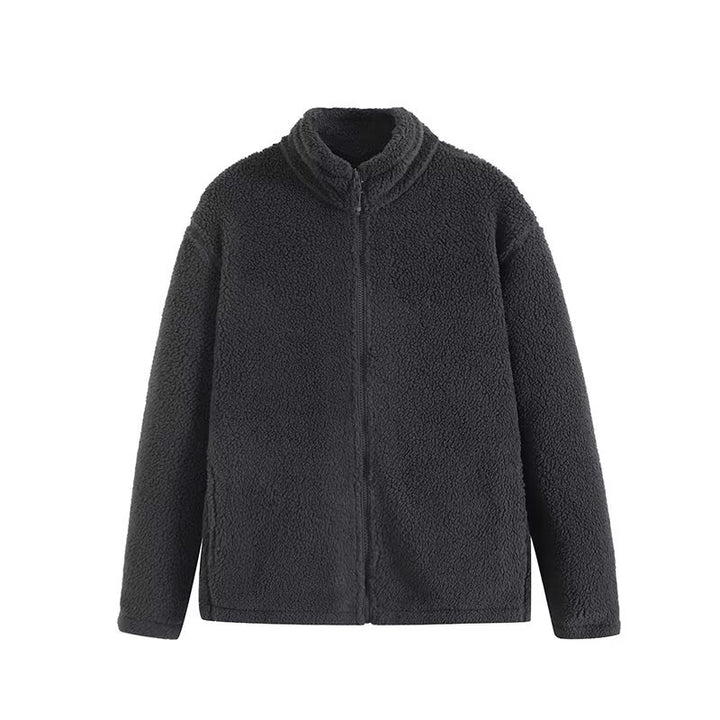 Damen Fleecejacke mit hohem Kragen und praktischen Reißverschlusstaschen Drune