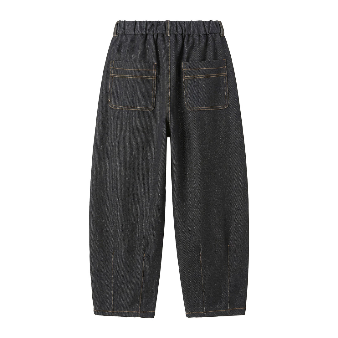Damen Hochtaillierte weite Culotte-Hose mit Bügelfalte und elastischem Rückenteil Drune