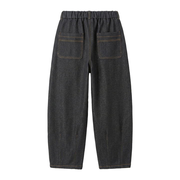 Damen Hochtaillierte weite Culotte-Hose mit Bügelfalte und elastischem Rückenteil Drune