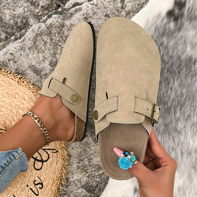 Damen Komfortable Clogs mit Schickem Riemen Drune