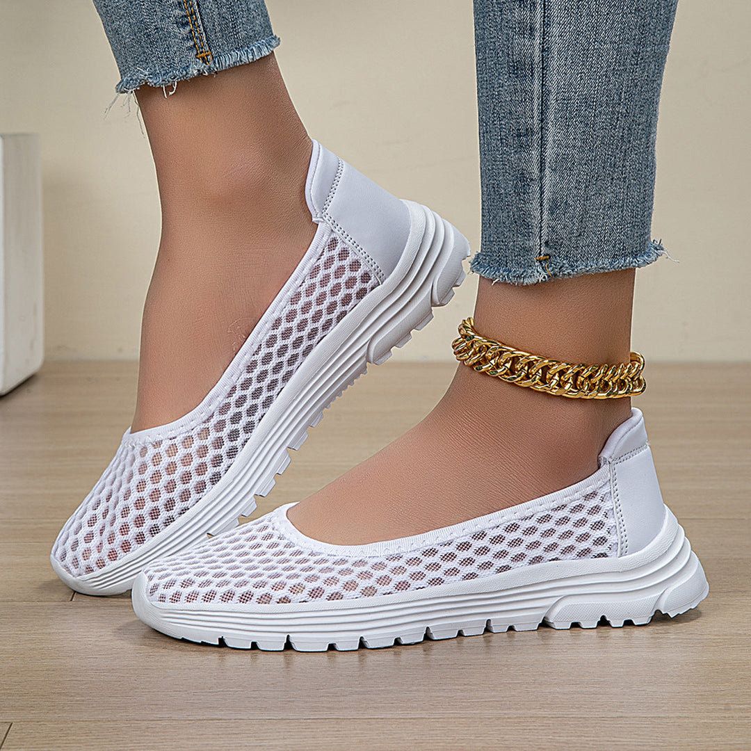 Damen Atmungsaktive Ballerinas mit rutschfester Sohle Drune