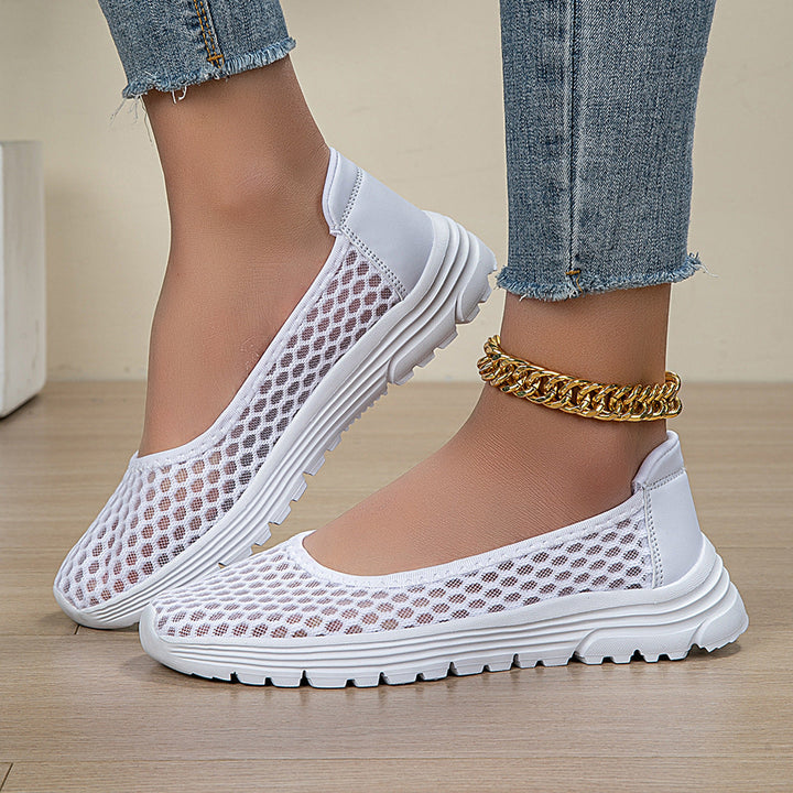 Damen Atmungsaktive Ballerinas mit rutschfester Sohle Drune