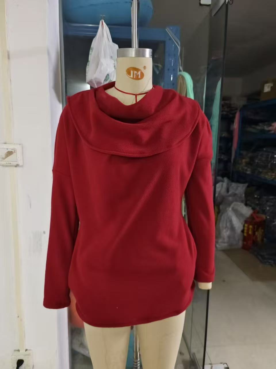 Damen Kuscheliger Feinstrick-Pullover mit Schalkragen und Eingrifftaschen Drune