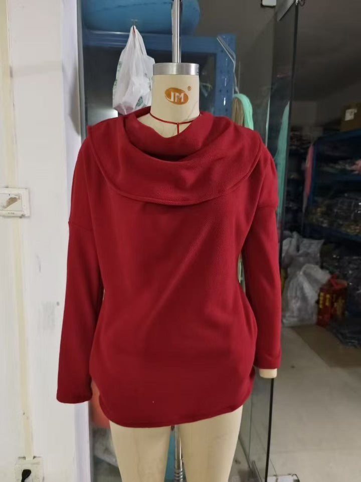 Damen Kuscheliger Feinstrick-Pullover mit Schalkragen und Eingrifftaschen Drune