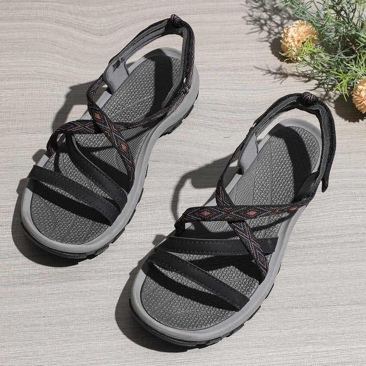 Damen Outdoor‑Trekkingsandale mit gepolstertem Fußbett und rutschfester Sohle Drune