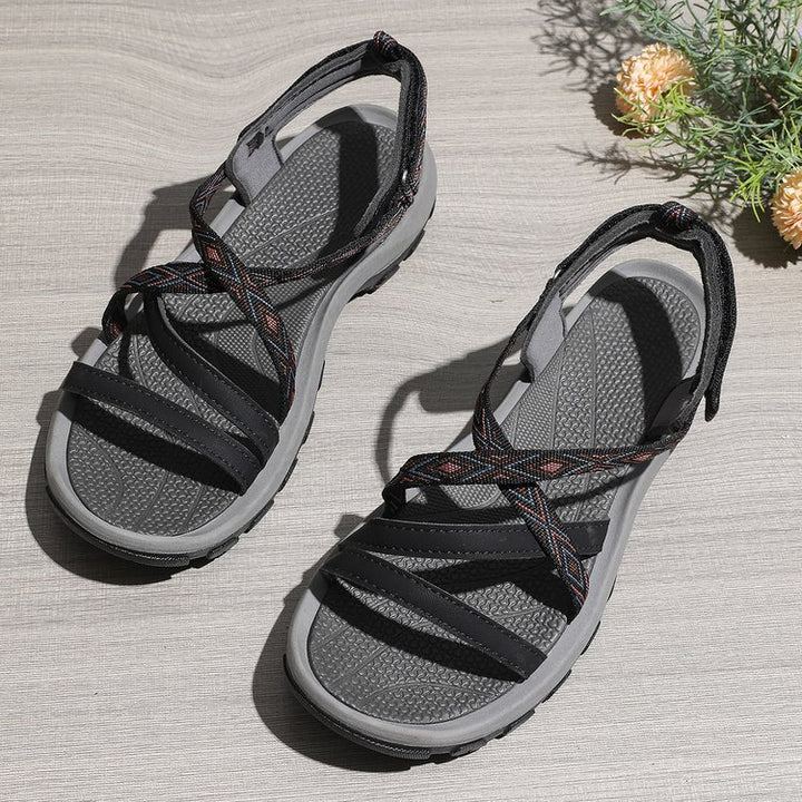 Damen Outdoor‑Trekkingsandale mit gepolstertem Fußbett und rutschfester Sohle Drune