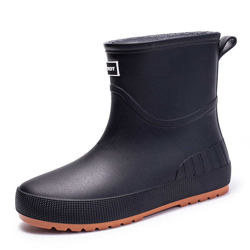 Damen Wasserdichte Kurz-Gummistiefel mit rutschfester Profilsohle und komfortabler Innensohle Drune
