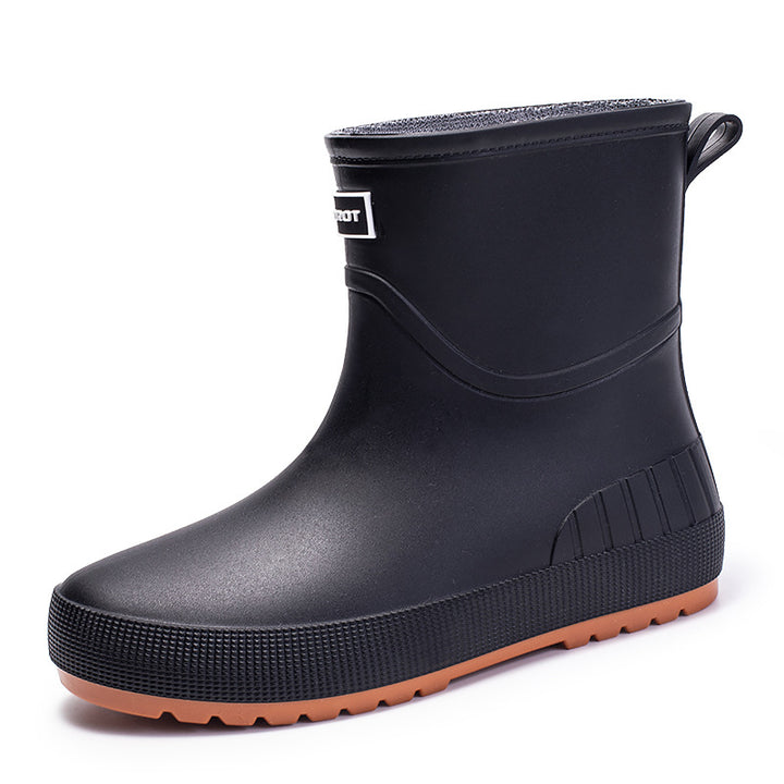 Damen Wasserdichte Kurz-Gummistiefel mit rutschfester Profilsohle und komfortabler Innensohle Drune