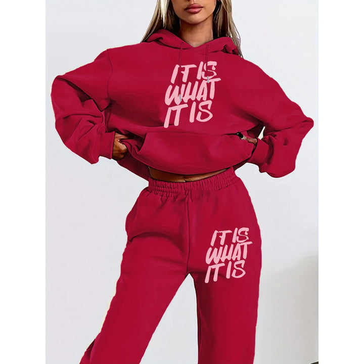 Damen Sweatshirt und Jogginghose Set Drune