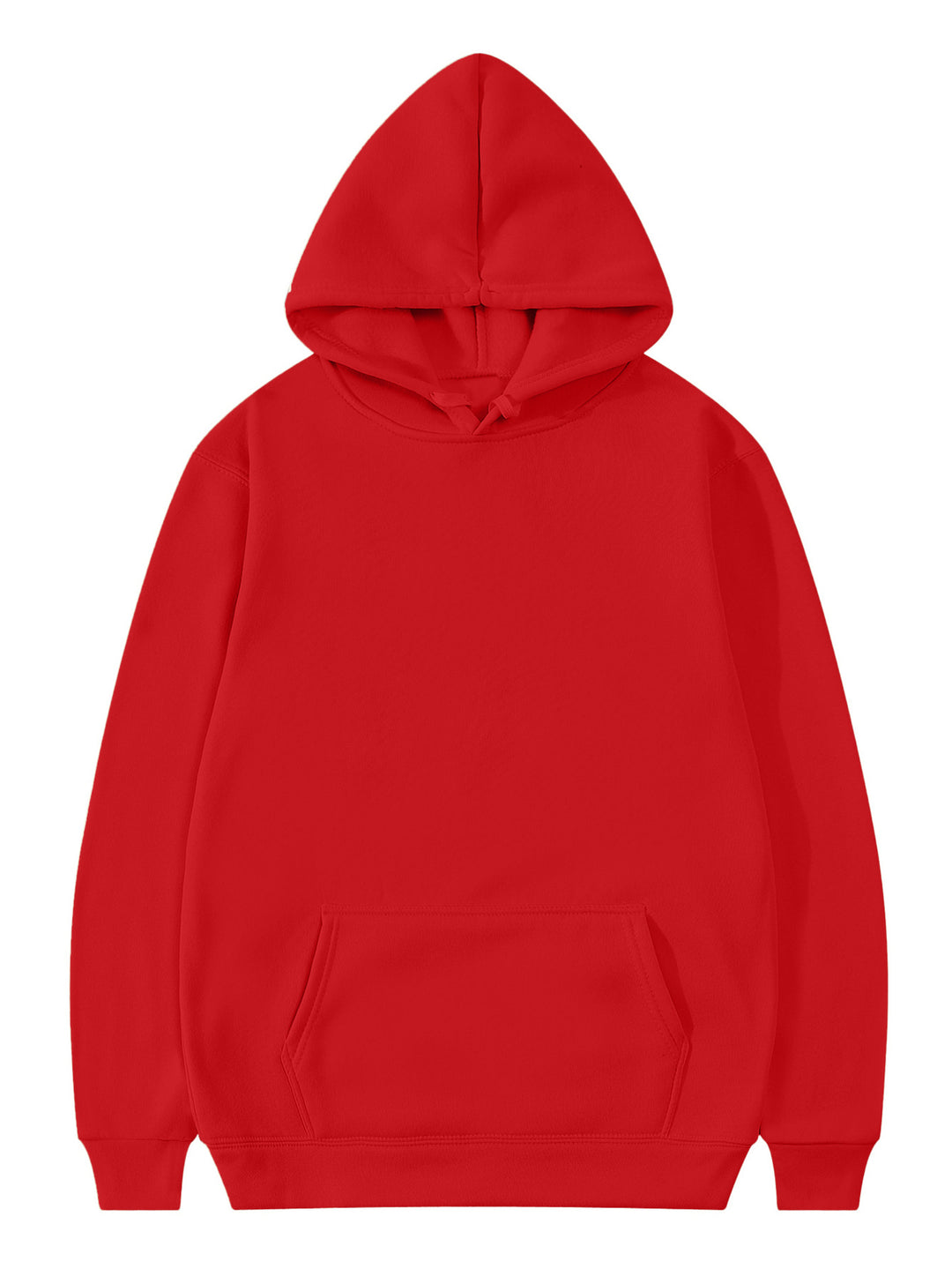 Unisex Oversized Kapuzenpullover aus schwerer Baumwollmischung mit Kängurutasche und gerippten Bündchen Drune