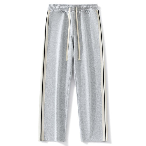 Herren Locker geschnittene Jogginghose mit elastischem Bund, Kordelzug und kontrastfarbenen Seitenstreifen Drune