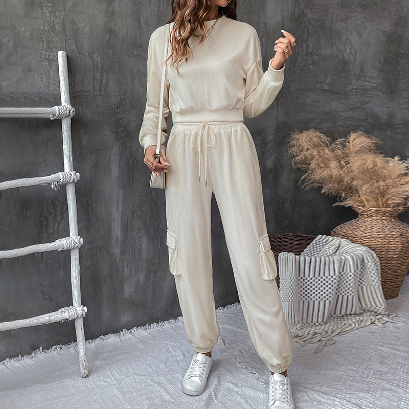 Damen Lässiges Relaxed-Fit Jogginganzug Drune