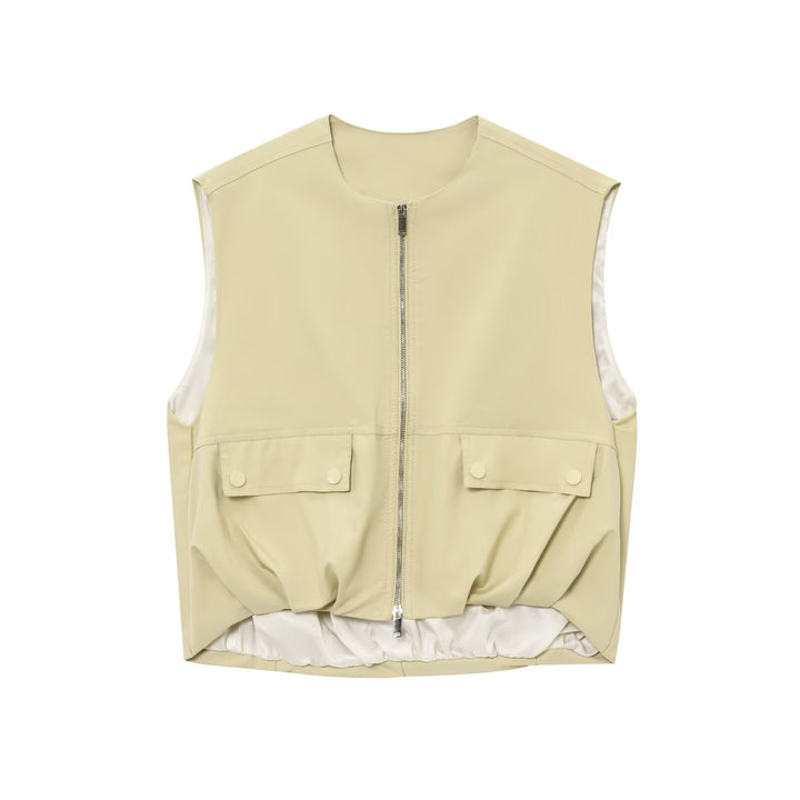 Femme Utility Weste mit Reißverschluss und Taschen-Detail Drune
