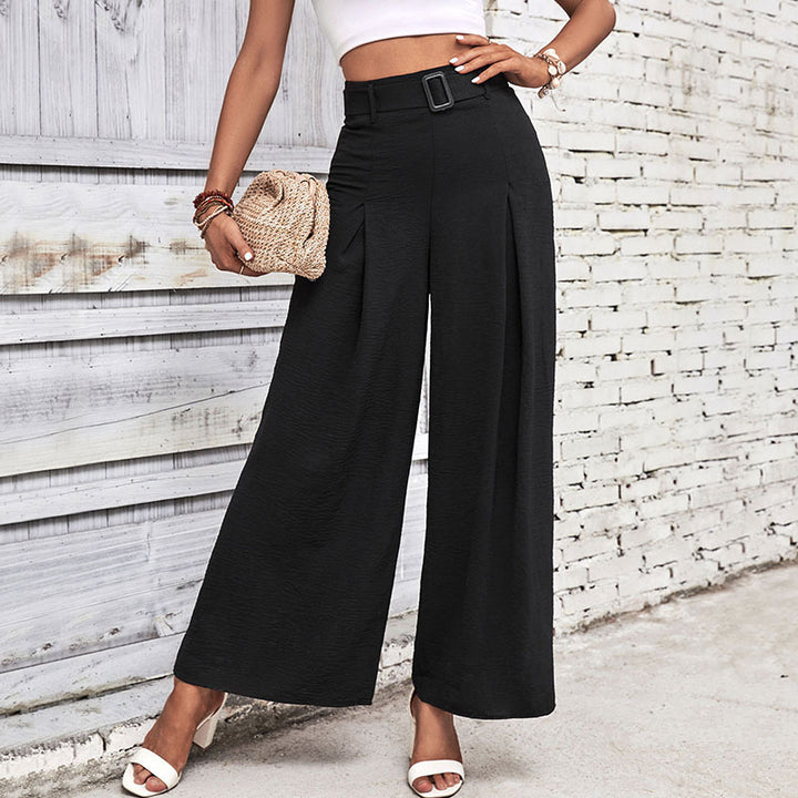Damen Weitgeschnittene Hose mit Taillenkordel Drune