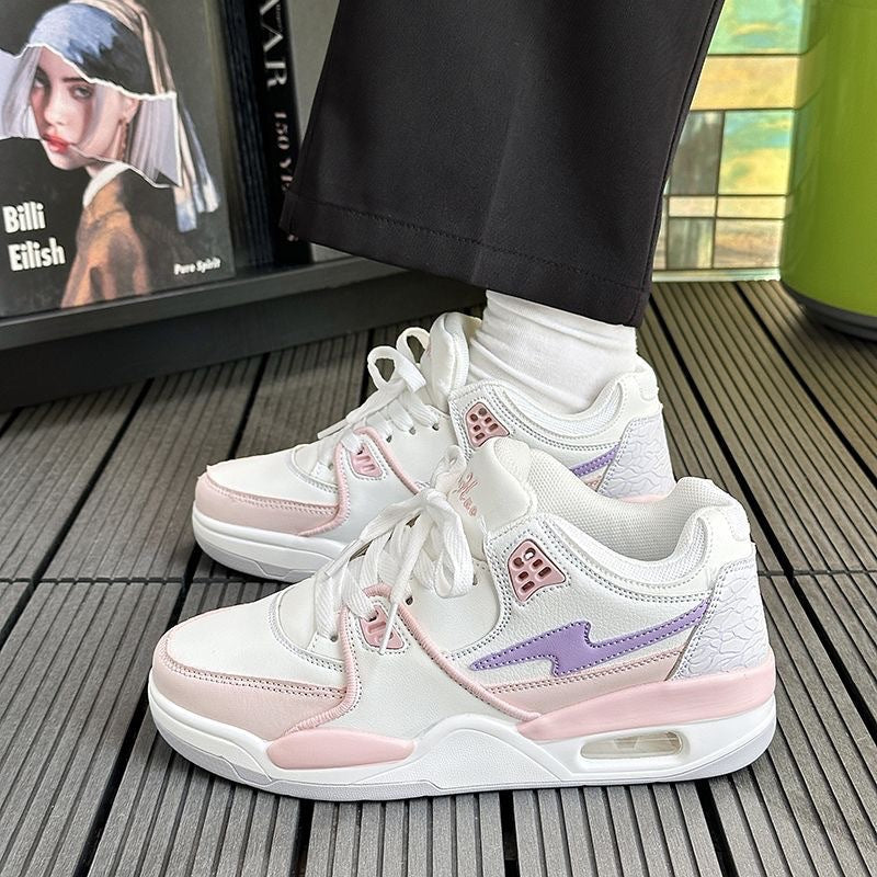 Damen Sportliche Sneaker mit High-Top Design und atmungsaktiver Oberflächenstruktur Drune