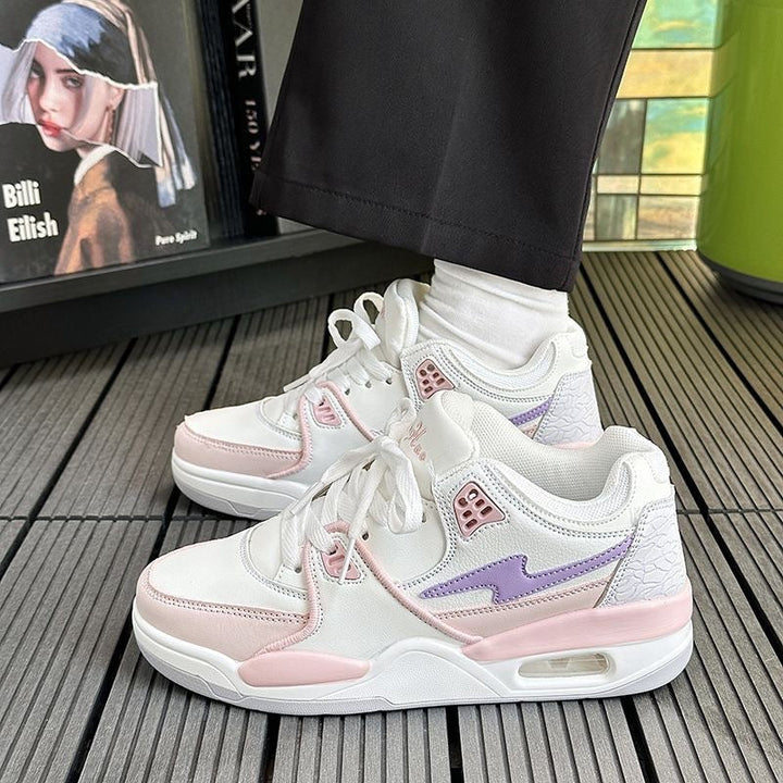 Damen Sportliche Sneaker mit High-Top Design und atmungsaktiver Oberflächenstruktur Drune