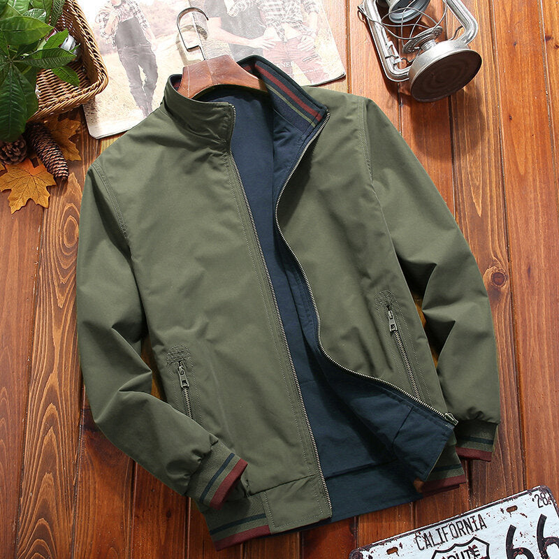 Herren Stylische Übergangsjacke mit hoch geschlossenem Kragen Drune