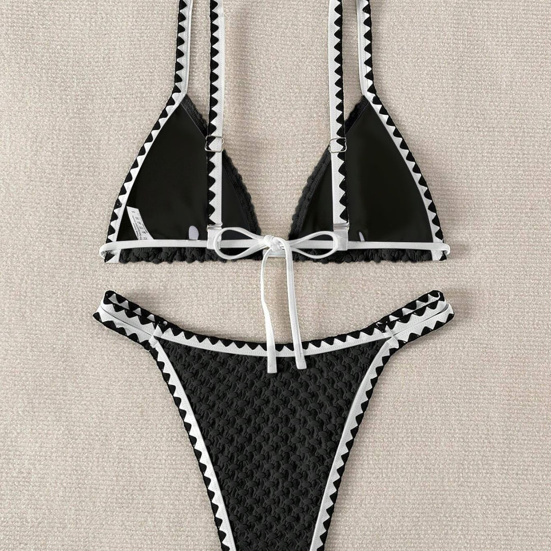 Damen Triangel-Bikini mit raffiniertem Häkelmuster Drune