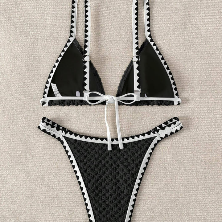 Damen Triangel-Bikini mit raffiniertem Häkelmuster Drune