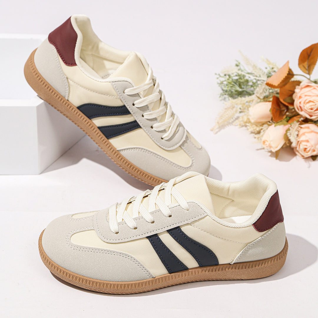 Damen Retro-Sneaker mit Gumsohle und gepolsterter Innensohle Drune