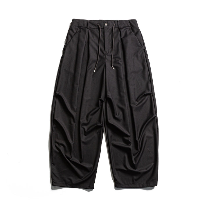 Herren Cropped-Hose mit Bundfalten, Tunnelzug und dezenter Bundverlängerung Drune