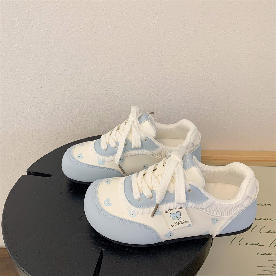 Damen Sneakers mit niedlichem Bärenmotiv und komfortabler Sohle Drune
