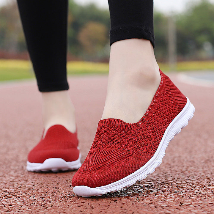 Damen nan nahtloser Komfort-Schlupfschuh mit elastischem Maschenobermaterial und gedämpfter Laufsohle Drune