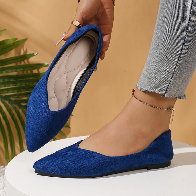 Damen elegante Ballerinas mit spitzer Zehenpartie und ultraleichter Sohlenkonstruktion Drune