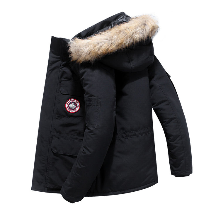 Herren Wärmeisolierender Winterparka mit Kunstfellkapuze und Funktionsfutter Drune