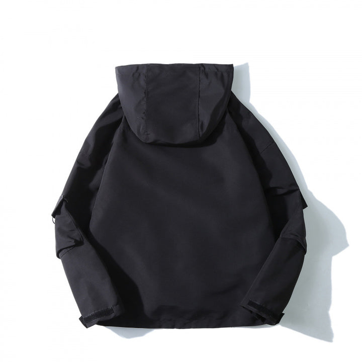Unisex Weitgeschnittene Utility-Softshelljacke mit Kapuze und Mehrfach-Taschen Drune